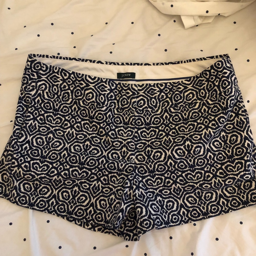 J. Crew navy and white shorts!
